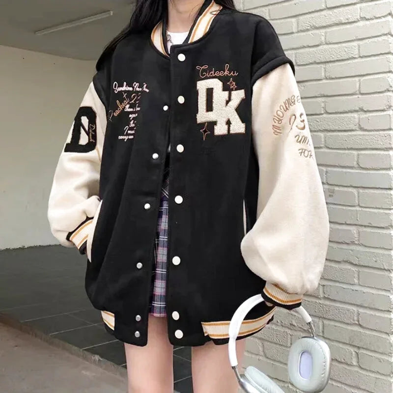 Veste Americaine Baseball Femme Veste Teddy