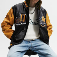 Teddy Jacket "Authentic Varsity" en Cuir