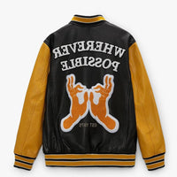 Teddy Jacket "Authentic Varsity" en Cuir