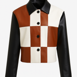 Veste Teddy en Patchwork