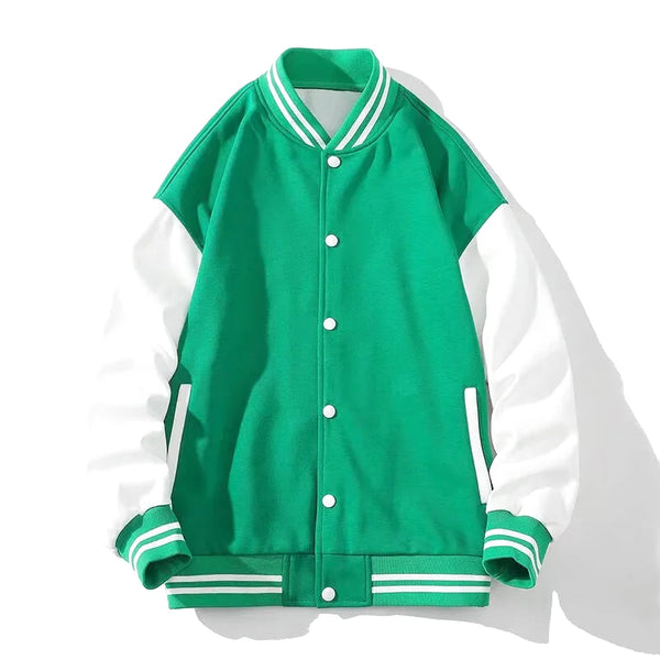 BCPOLO Veste De Baseball à Capuche Style Universitaire Letterman Jacket Veste De Baseball En Coton Medium